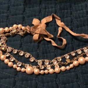 J crew faux pearl and crystal necklace
